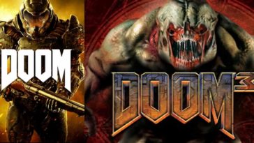 Doom (2016) Doomguy vs. Doom 3 demon cover