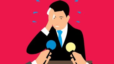 Drawing of a Guy sweating during interview