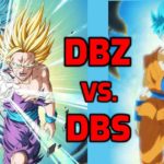 Ssj2 Gohan doing father-son kamehameha next to ssj god blue goku