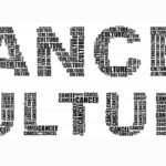 Words in black forming Cancel Culture in a white background