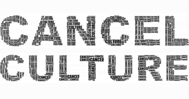 Words in black forming Cancel Culture in a white background