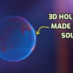 3d earth globe hologram made out of sound